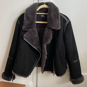 Zara faux fur / suede jacket